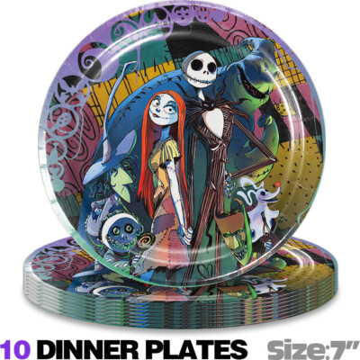Nightmare Before Christmas Birthday Party Decorations Kit - 42PCs With Banner, Backdrop, Balloons, Cake Toppers