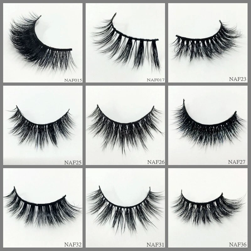 300Pair 3D Natural Bushy Cross False Eyelashes Mink Hair Eye Lashes Black new - Image 2 of 4