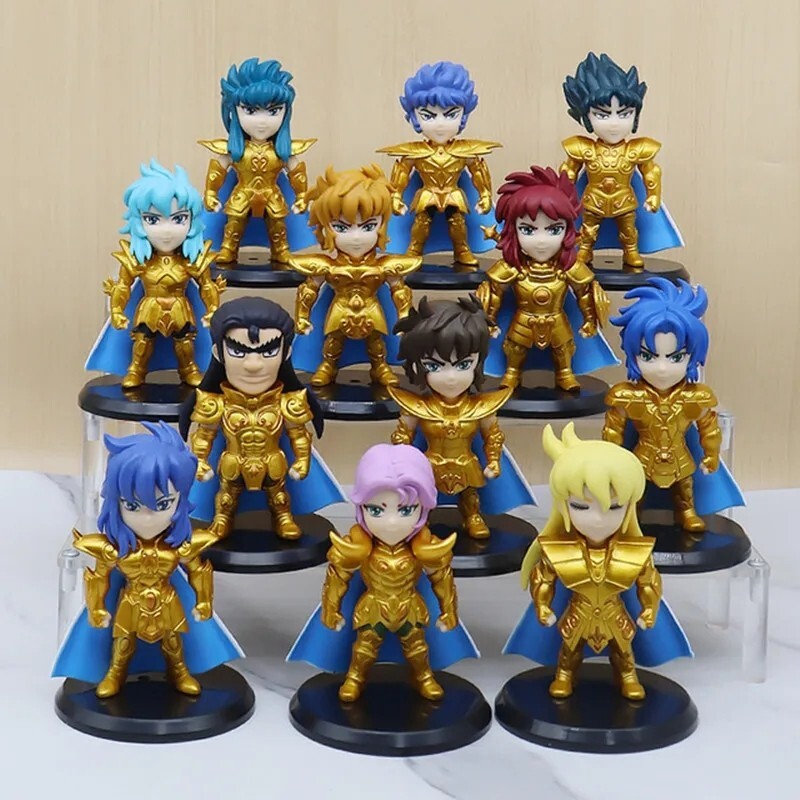 Saint Seiya Chibi Figure Complete Lot Of 12 Gold Knights Of The