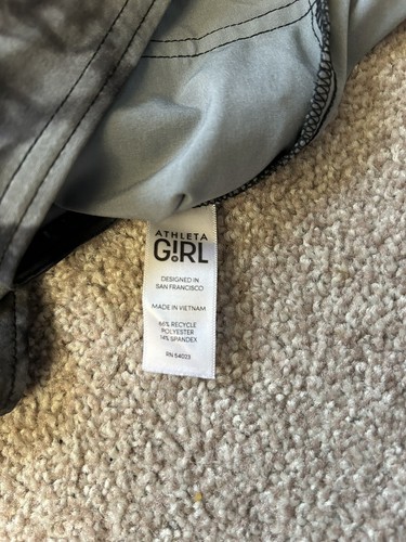 Athleta Girl Jumpsuit Romper Ready To Go Tie Dye Black Grey Size M 8-10 - Picture 6 of 7