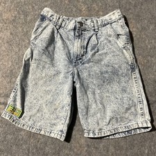 Vintage 90  s Kids Wrangler Sport Shorts Sz 27 Jean Acid Wash