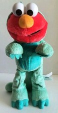Sesame Street Elmo Dino 13 Inch Plush Stuffed Animal Sings  Dances Tested