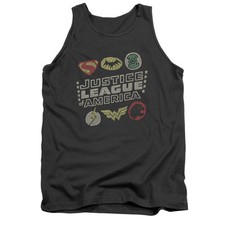 JUSTICE LEAGUE SYMBOLS Licensed Adult Men's Graphic Tank Top Sleeveless SM-2XL
