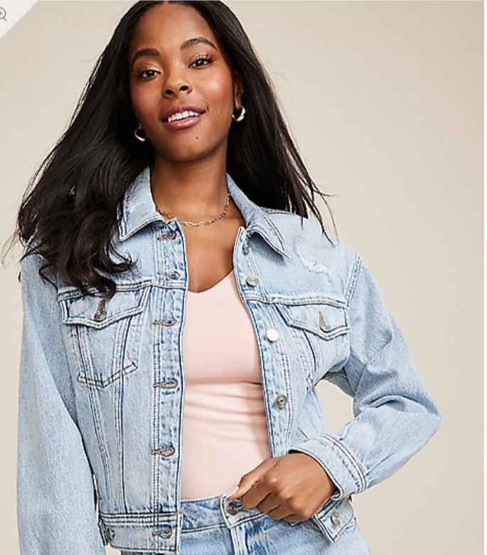 Maurices~New WithTags~Goldie Blues Blue Denim Oversized Crop Jean