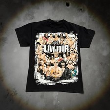 WWE Live Tour T Shirt 2008 Wrestling All Stars Black Graphic Tee Adult Medium