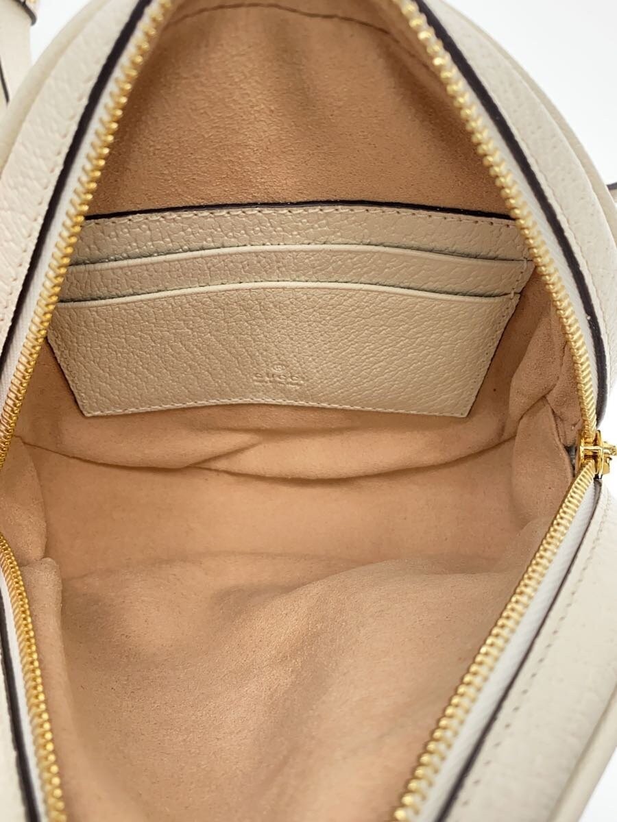 GUCCI Off Diagonal Backpack Rucksack Leather WHT … - image 6