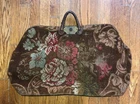 Vtg Antique c 1860s CARPET BAG Civil War Era Travel Fashion Handbag Tote