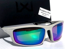 NEW Wiley X GRID Mt Cool Grey CAPTIVATE POLARIZED Green Mirror Sunglass WX287-2+