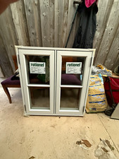 Rationel Double Casement Window 1003mm x 970mm White, Double-Glazed