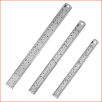 Edelstahl Lineal 15-30 Cm Messwerkzeug Metall Lineal 3 StüCk FüR Schule BüRo