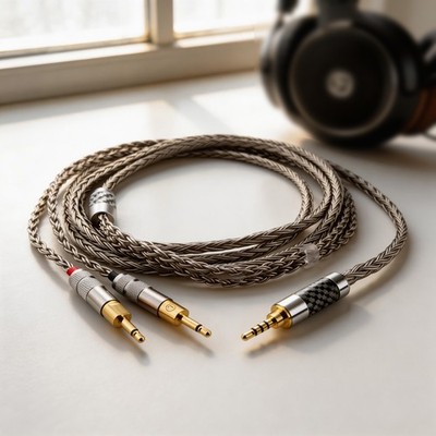 OCC Pure Copper Wire Dual 2.5mm Jack 16 Cores HiFi Headphone Balance Cable