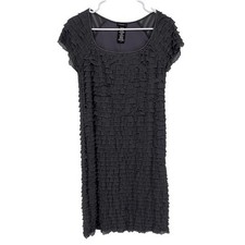 Cocomo Women's Dress Size Small Gray Ruffle Tiered Shift Midi Y2K Chic Layers