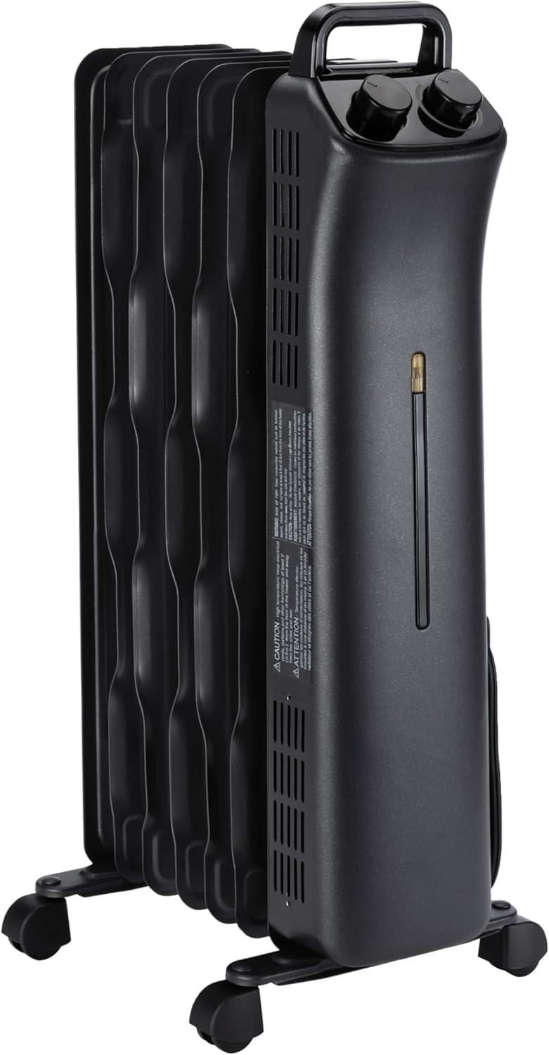 With 7 Oil-filled Fins, 1500w, Black