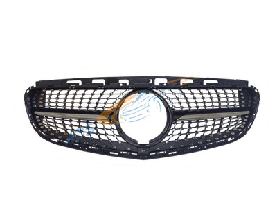 Mercedes-Benz W212 E-Class 2013 - 2015 Kühlergrill Diamond Schwarz Ohne Kamera