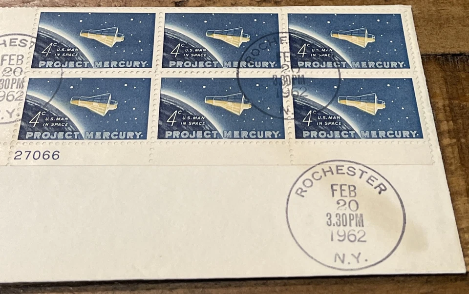 Scott 1183 - 1962 4¢ Project Mercury US Man in Space 6 First Day of Issue Stamps - Image 3 of 3