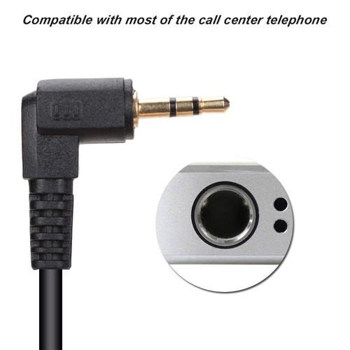 Call Center Headset With Mic Rear Mounted Noise Canceling Customer Service H HLF - Photo 4/8