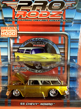Maisto Pro Rodz 55 Chevy Nomad White Over Gold Wopening Hood -