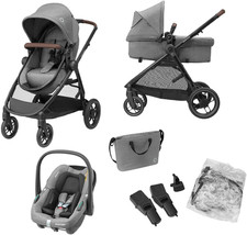Zelia S Trio Passeggino Neonati 3 in 1, 0-4 Anni, Fino a 22 Kg, Trio Completo Co
