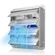 VEVOR 18 in Shutter Exhaust Fan Wall Mount 2200 CFM for Shed