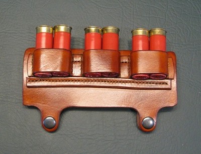 12 Ga. SASS Shotgun 6 shell holder, Gen III ,  Brown, for 2.5'' belt, New