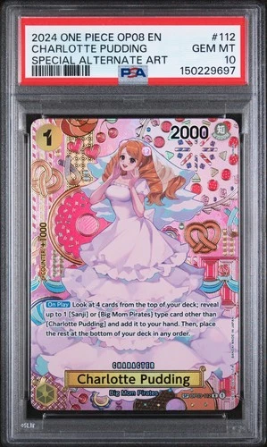 PSA 10 CHARLOTTE PUDDING (OP03-112)(SP) TWO LEGENDS (OP08) One Piece Card