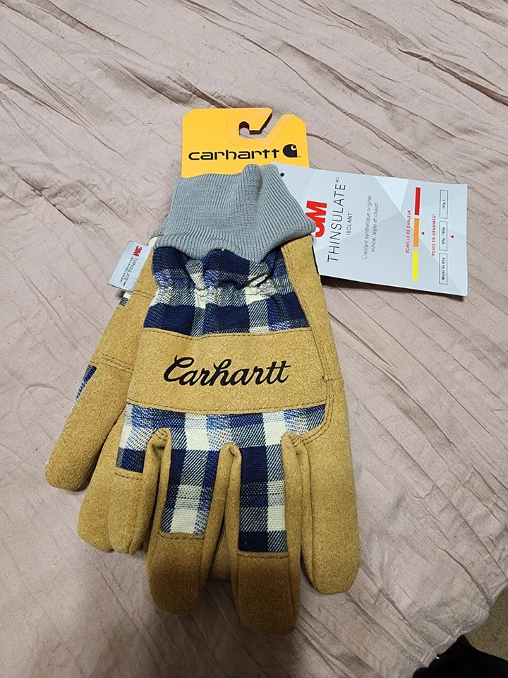 Luvas de punho de malha Carhartt Storm Defender isoladas pato sintético camurça grande - Imagem 2 de 4