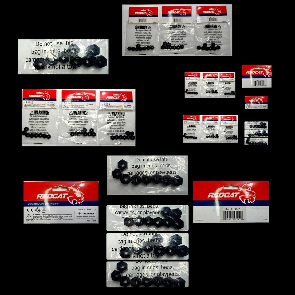 Redcat Racing Volcano 16 Lot of (3) Wheel Hex Black (24) #12010 New in Package - Image 2 of 4