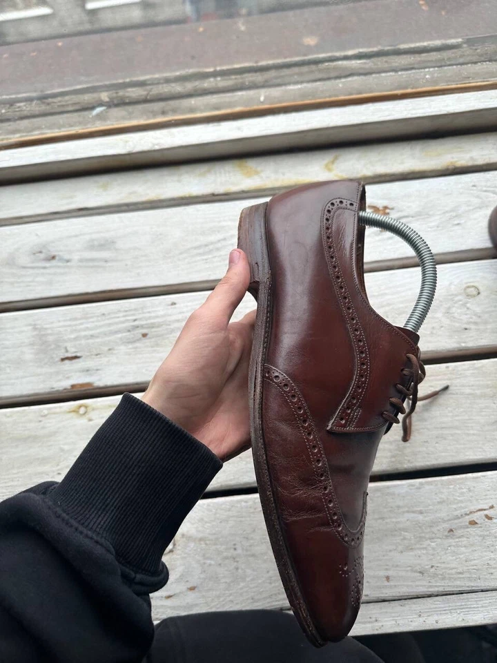 CHURCH’s 🚨 Zapatos Botas de Cuero Marrón para Hombres Raras Lujo Dinero Antiguo Iglesia Foto 4 de 4