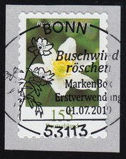 3484 flower bush wind rose 155 cents, self-adhesive from the reel, EV-O BONN 1/7/19