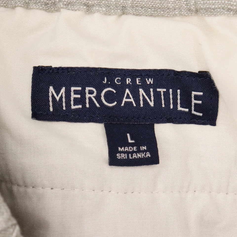 J. Crew Mercantile Mens Linen Blend Drawstring Pants Size L Sage Casual Trousers - Image 3 of 4