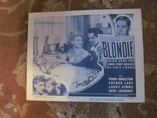 1950 BLONDIE MOVIE LOBBY SIGNED by Penny Singleton as BLONDIE