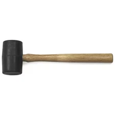 16 Oz. Hickory Handle Rubber Mallet with 10 In. Handle