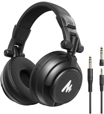 MH601 Pro Studio Monitor Headphones, Wired Over Ear DJ Headphones with 50mm D...
