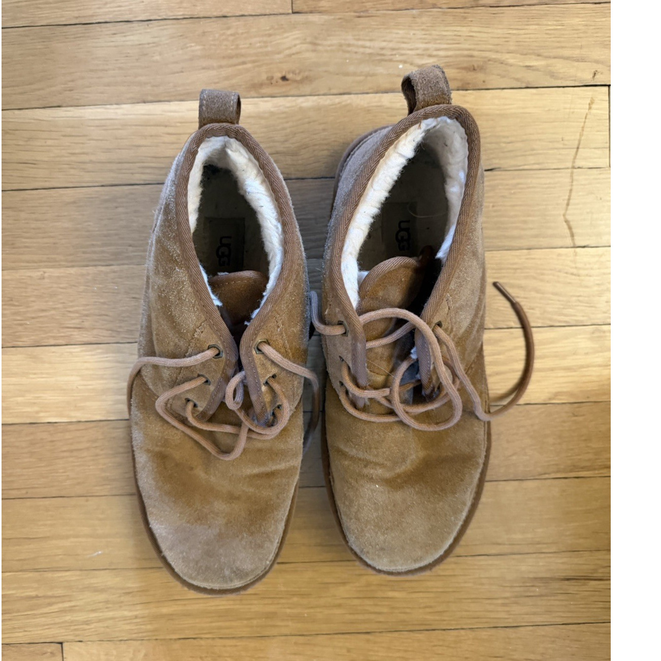 UGG Neumel Brown Suede Shearling Lined Lace-Up Chukka Boots US 11
