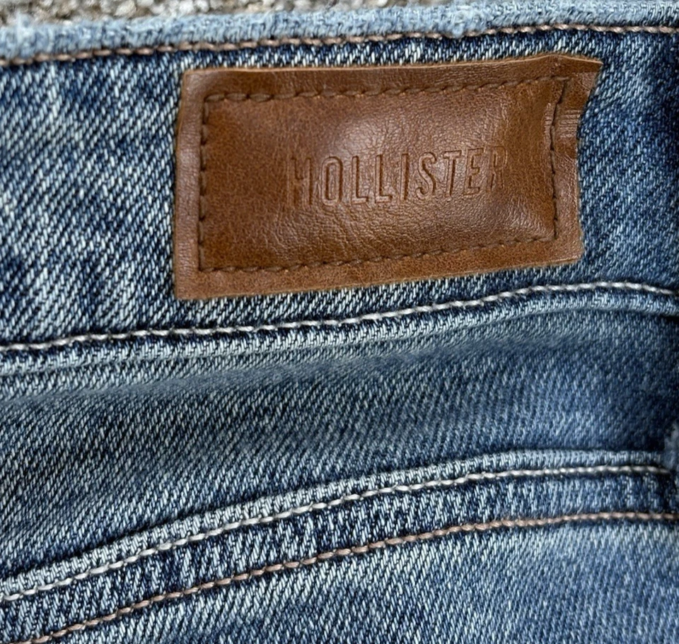 Jeans Hollister Ultra High Rise Dad donna 8 blu vintage lavaggio invecchiato Y2K - Immagine 4 di 4