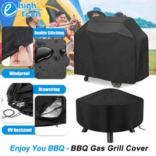Heavy Duty BBQ Gas Grill Cover Waterproof Fire Pit Barbecue UV Protector Outdoor