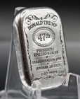 President Donald Trump 47th #1243 Pit Bullion 1oz 999 FINE Silver bar C5279