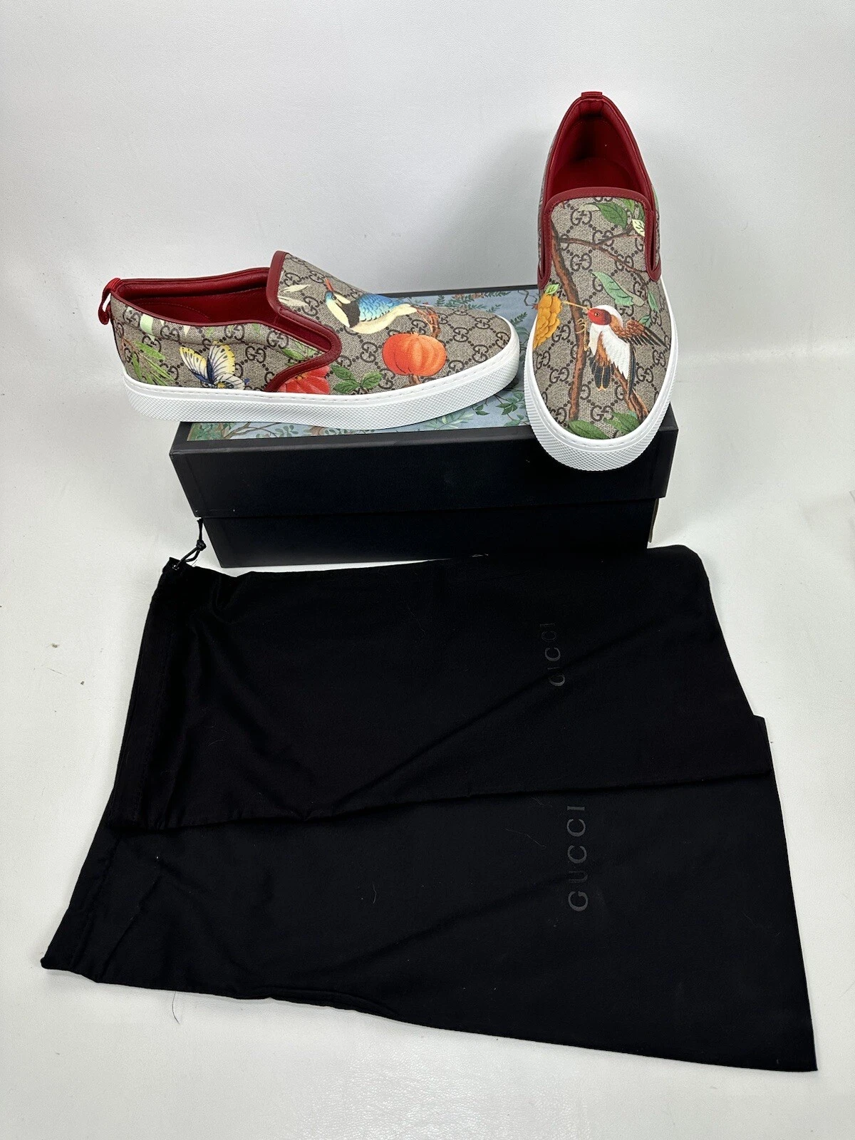 Baskets Gucci Supreme Monogram Tian pour hommes taille 10 oiseaux britanniques