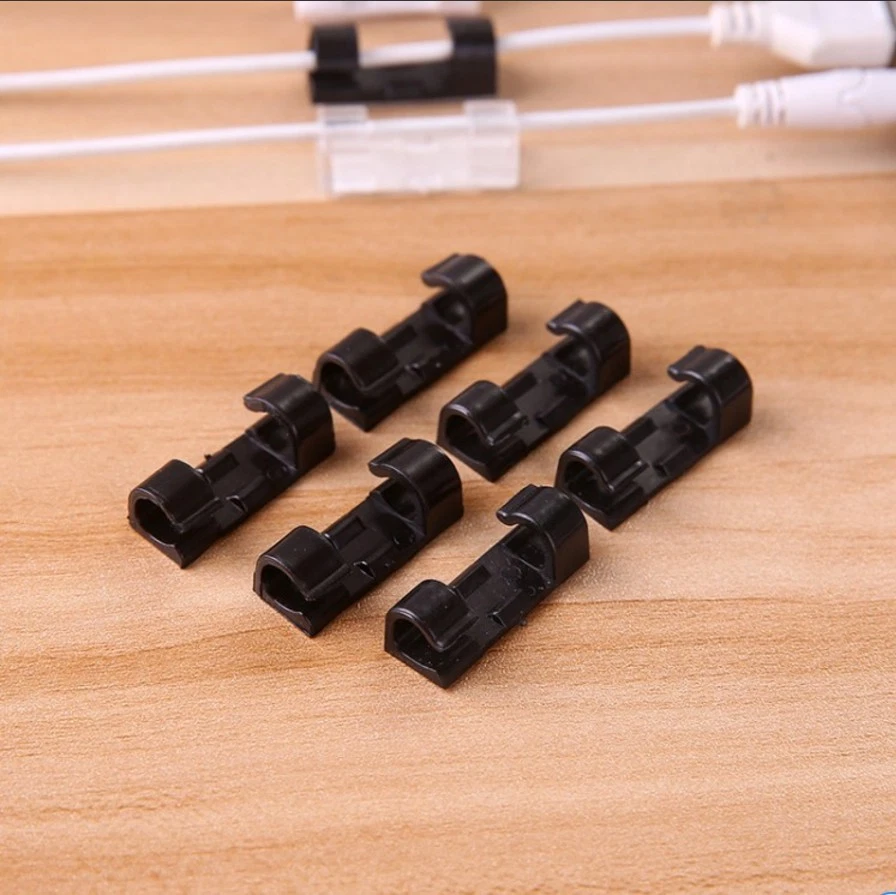 16 Pcs Electric Wire String Clips Cord Holder Desktop Organizer Wall Hooks White