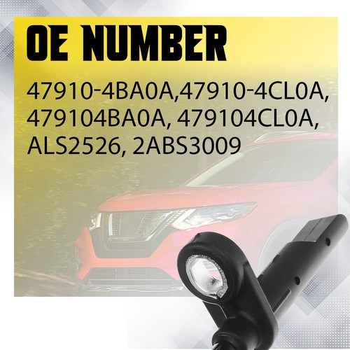 2PCS Front LH & RH ABS Wheel Speed Sensor For Nissan Rogue 2014-2020 2.0L 2.5L - Picture 5 of 14