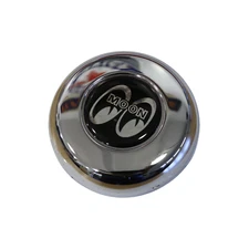Mooneyes Car Steering Wheel Replacement Moon Logo Chrome Horn Button GS8027 3"