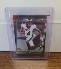 DeVonta Smith 2021 Panini Clearly Donruss Rated Rookie Red Parallel Card /49