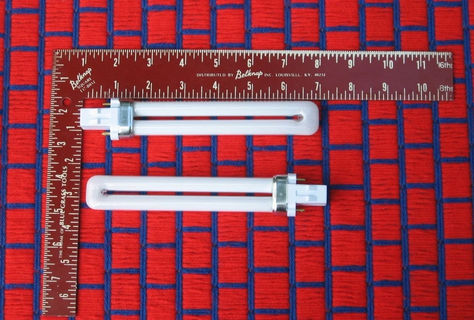 OUR CHOICE, ALL SHIPPED SAME DAY WILL MATCH 2 NEW fluorescent 13w light bulb fits desk lamp or Ott-lite A with 2 pin 5000K