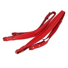 2PCS Accordion straps leather for accordion player playing experience Red