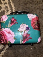 TRIFORCE ELITE PERFORMANCE MAKEUP BEAUTY TRAVEL HARD CASE FLORAL LUGGAGE EUC