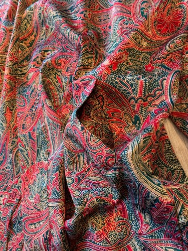 Victoria's Secret Boho Paisley Short Silky Satin Kimono Robe Long Sleeve O/S - Picture 5 of 11