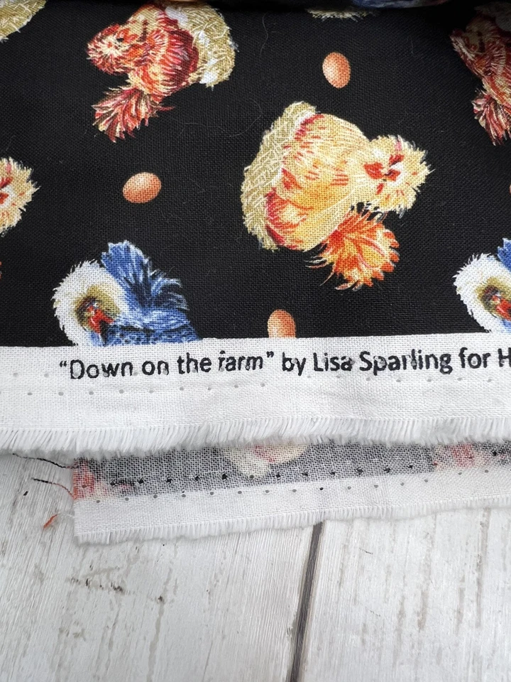 Down on the Farm Lisa Sparling Country Chickens Robert Kaufman 6 yards 9658 - Image 3 of 4