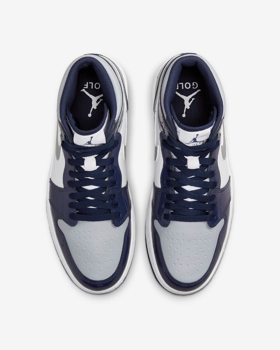Nike Air Jordan 1 High G Golf Men's Shoes Navy Blue White Nike Air Jordan 1 High G Golf Men's Shoes Navy Blue White