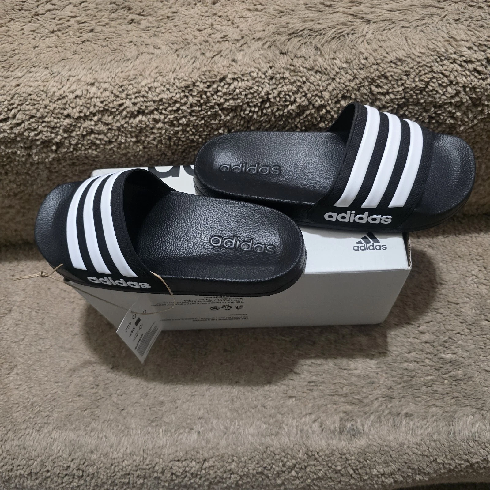 Adidas Adilette Shower K Slides Core nero bianco nuvola (G27625) US 1