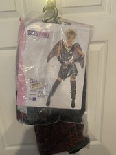 Nuevo Disfraz Secret Wishes Murciélago Deslumbrado Adulto Talla Med Corsé Falda Alas Bota Prendas para el torso